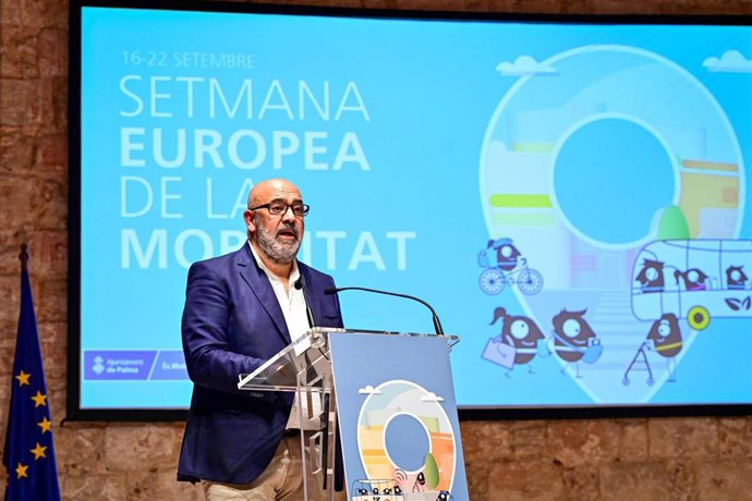 El alcalde de Palma, Jaime Martínez, en su intervención en las Jornadas Técnicas de Debate de la Semana Europea de la Movilidad.
