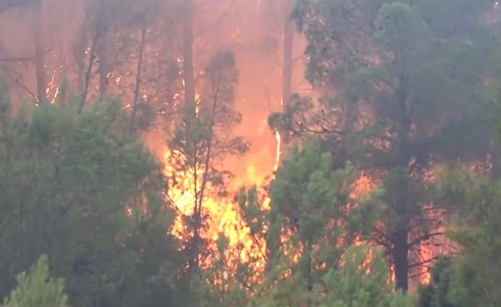 Archivo - Imagen del incendio de Tuéjar