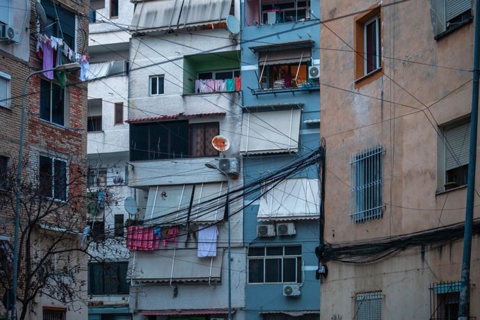 Archivo - Casas, apartamentos, barrio, pobreza