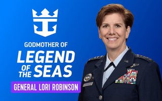Royal Caribbean nombra a la general retirada Lori J. Robinson madrina del barco 'Legend of the Seas'