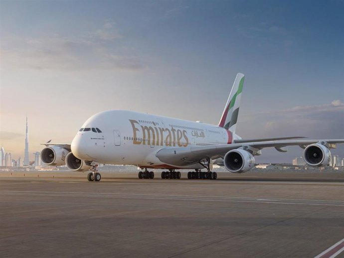 Archivo - A380 de Emirates.