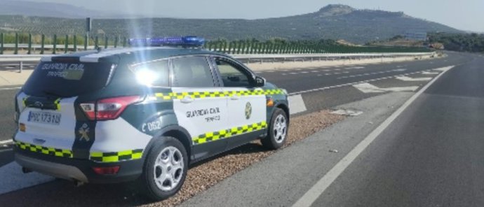 Un vehículo del Subsector de Tráfico de la Guardia Civil de Jaén.