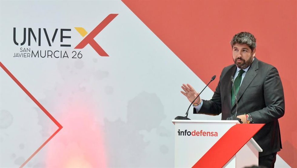 El presidente de la Comunidad, Fernando López Miras, inaugura la décima edición de la Unmanned Vehicle Exhibition (UNVEX)