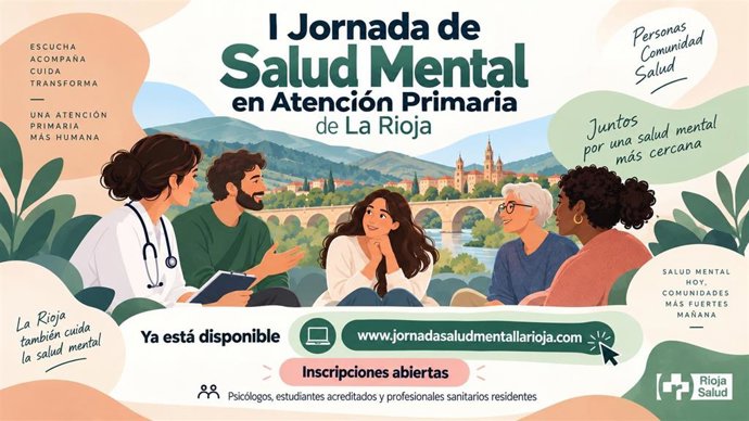 Primeras Jornadas de Salud Mental en Atención Primaria de La Rioja reunirán a más de 100 profesionales e investigadores