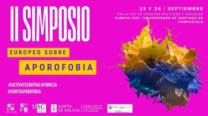 Cartel del II Simposio Europeo sobre Aporofobia.
