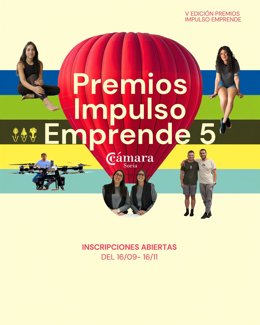 Cartel de los V Premios Impulso Emprende de la Cámara de Soria.