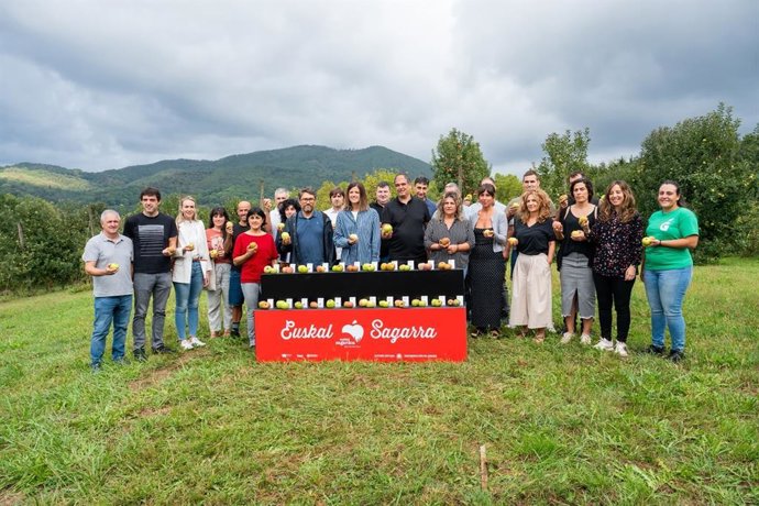 Presentación de la cosecha de manzana vasca.