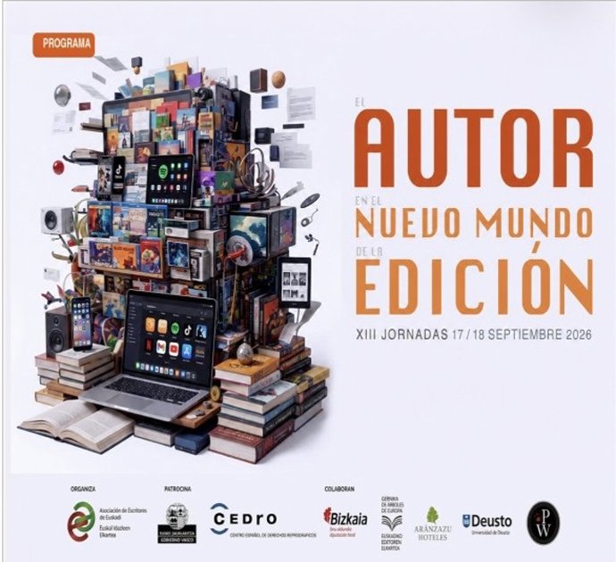 Cartel de las Las XIII Jornadas del Autor/a que se celebrarán este jueves y viernes en Bilbao