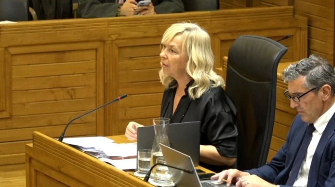 La portavoz de Vox en Gijón, Sara Álvarez Rouco, interviene en el Pleno Municipal gijonés.