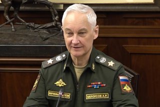 RUSSIA, MOSCOW - SEPTEMBER 8, 2026: Andrei Belousov, Russia's Defence Minister, aattends a meeting with his counterpart Phan Van Giang of Vietnam. Video screen grab. Best quality available