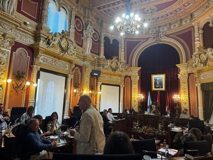 El alcalde de Ourense, Gonzalo Pérez Jácome, expulsa al portavoz del BNG local, Luís Seara, del pleno extraordinario