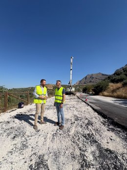 Visita a las obras en la JV-3222.