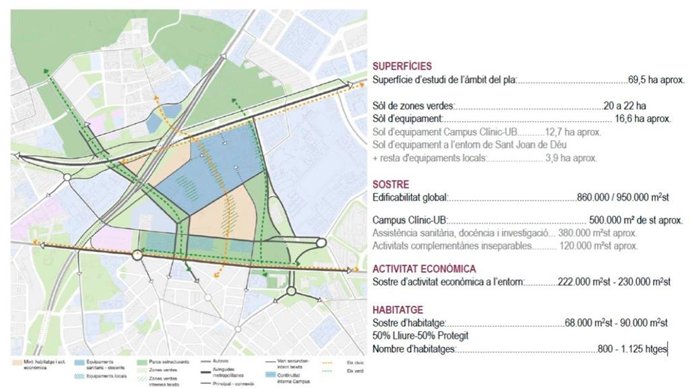 Plano de la zona afectada por el nuevo planeamiento