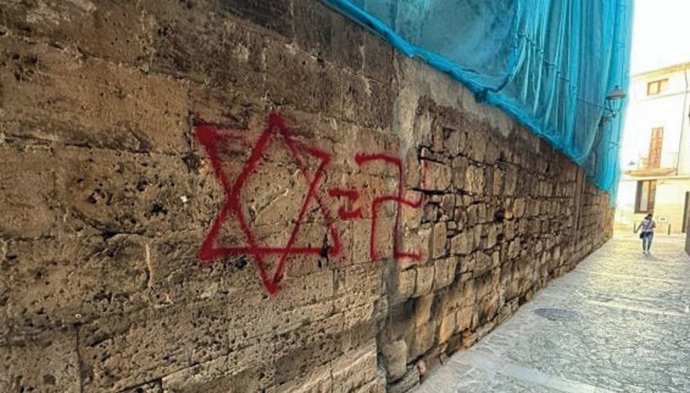 Pintada antisemita en Palma.