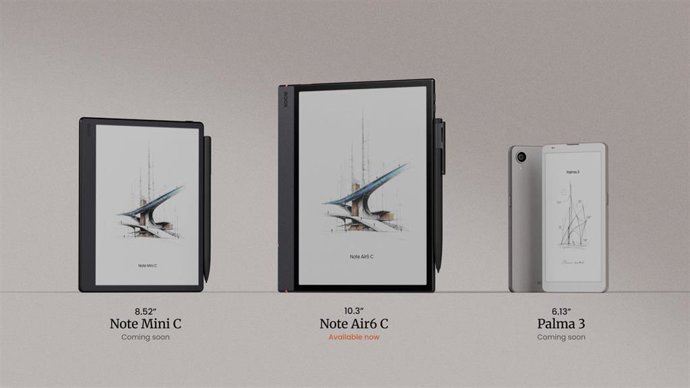 Novedades de BOOX: Note Mini C, Note Air6 C y Palma 3