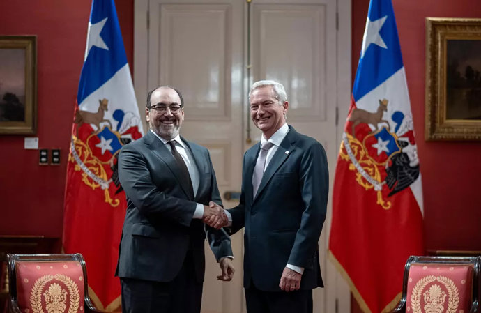 Sergio Díaz-Granados,  presidente ejecutivo de CAF-banco de desarrollo de América Latina y el Caribe y Sergio Díaz-Granados, presidente de Chile.