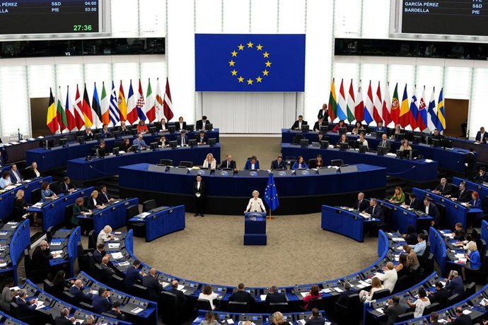 Pleno del Parlamento Europeo en Estrasburgo (Francia)