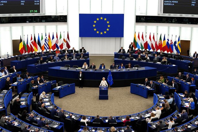 September 16, 2026, Strasbourg, France: Prime Minister Mark Carney attends the State of the European Union address by President of the European Commission Ursula von der Leyen, at the European Parliament in Strasbourg, France, on Wednesday, Sept. 16, 2026