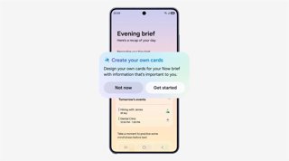 Tarjetas generativas y editables de 'Now Brief' en One UI 9