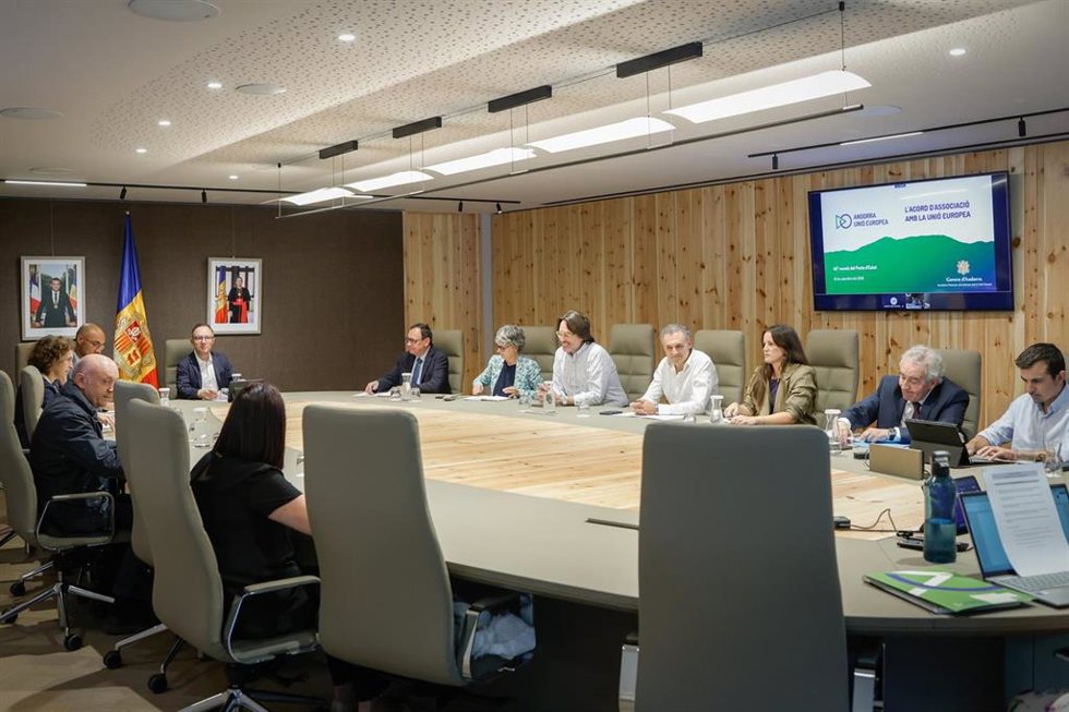 Una imagen de la reunión del pacto de Estado de este miércoles