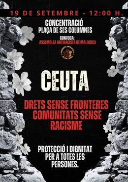Cartel de la manifestación antirracista por la situación en Ceuta.