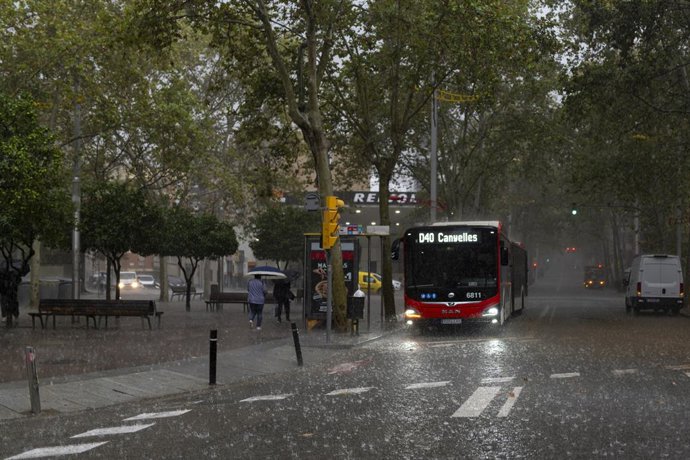 Archivo - Imatge del temporal a Barcelona