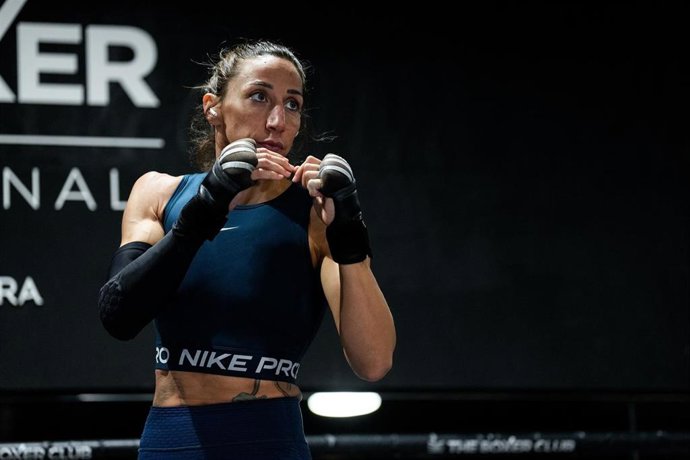 Archivo - La boxeadora española Jennifer Miranda entrena en The Boxer Club.
