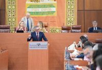 PSOE-A y Gavira (Vox) chocan en el Parlamento por la violencia de género con bronca al aludir a "machistas y puteros"