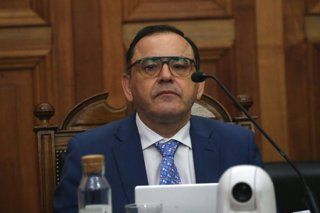 Santiago 27 de noviembre 2024.     Se llevan a cabo alegatos de la defensa para revertir la prisión preventiva del exsubsecretario del Interior, Manuel Monsalve  en el Palacio de Tribunales  Javier Salvo/Aton Chile