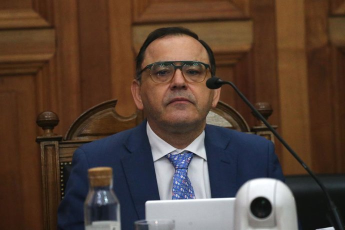 Santiago 27 de noviembre 2024.     Se llevan a cabo alegatos de la defensa para revertir la prisión preventiva del exsubsecretario del Interior, Manuel Monsalve  en el Palacio de Tribunales  Javier Salvo/Aton Chile