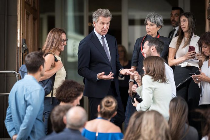 El presidente del Partido Popular, Alberto Núñez Feijóo, durante una sesión plenaria, en el Congreso de los Diputados, a 16 de septiembre de 2026, en Madrid (España). 
