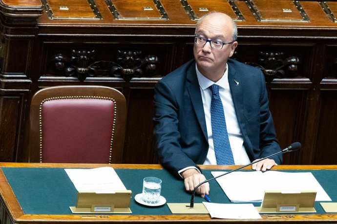 Giuseppe Valditara, ministro dell'Istruzione, durante lo svolgimento del question time alla Camera dei Deputati a Roma, MercoledÃ, 16 Settembre 2026  (foto Mauro Scrobogna / LaPresse) ..Giuseppe Valdirre, MInister for education, in occasion of the questi