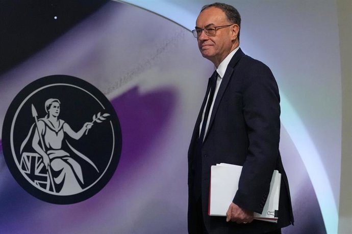 Archivo - El gobernador del Banco de Inglaterra, Andrew Bailey