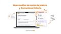 COMUNICADO: Comunicae presenta un nuevo editor de notas de prensa y Comunicae Criteria