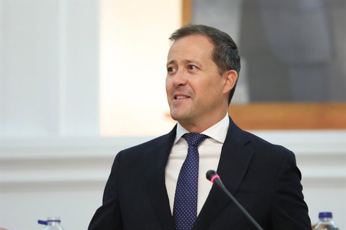 El alcalde de Toledo, Carlos Velázquez, en el debate sobre el estado del municipio