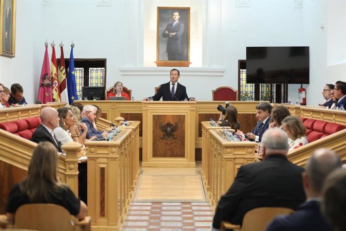 El alcalde de Toledo, Carlos Velázquez, en el debate sobre el estado del municipio
