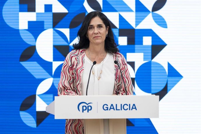 La secretaria xeral del PPdeG, Paula Prado, en rueda de prensa
