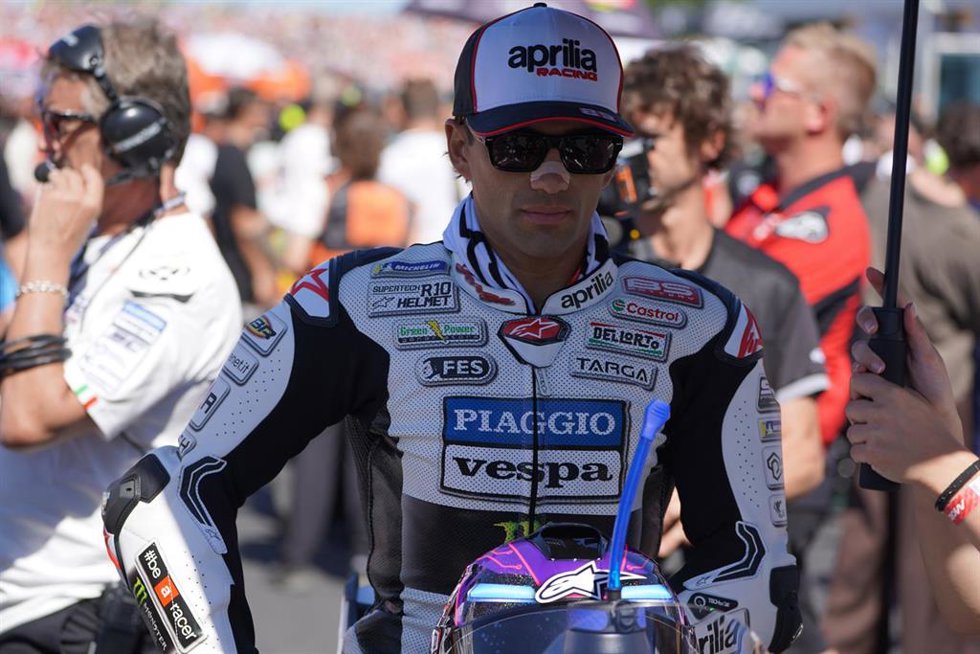 El piloto español Jorge Martín (Aprilia) antes de disputar el Gran Premio de San Marino del Campeonato de Mundo de MotoGP.