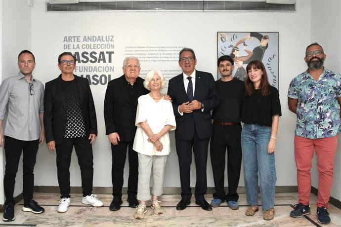 Imagen de la inauguración de la exposición 'Arte andaluz de la colección Bassat' de la Fundación Cajasol.