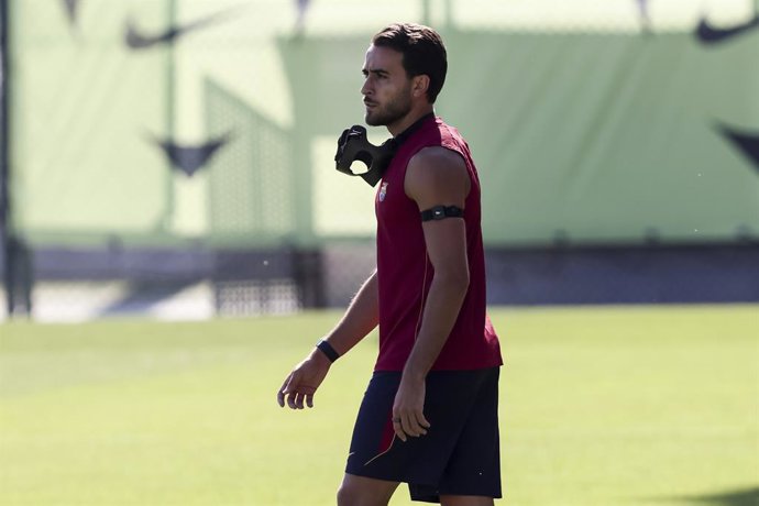 Eric Garcia during the training day of FC Barcelona ahead the Spanish League, Laliga EA Sports, football match against Real Racing Club at Ciudad Esportiva Joan Gamper on September 15, 2026 in Sant Joan Despi, Barcelona, Spain.
