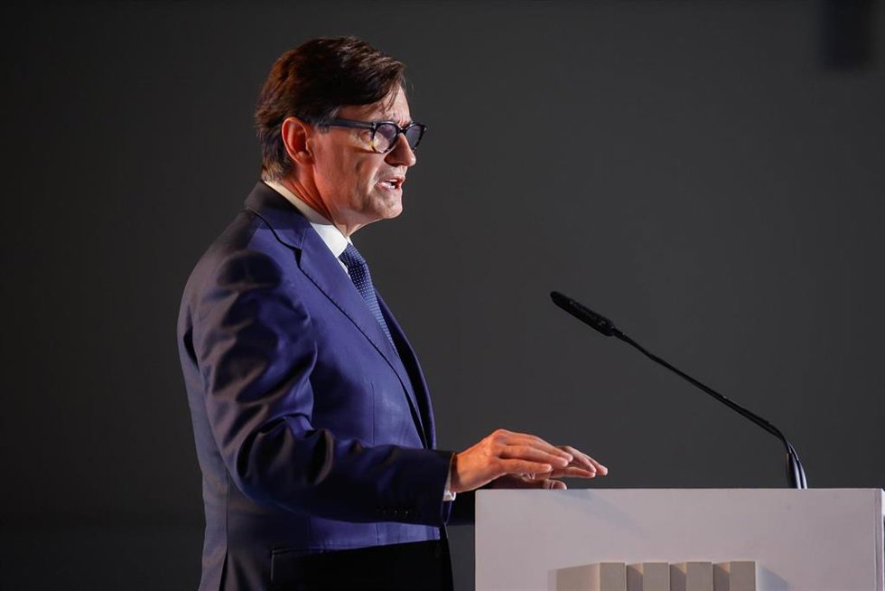 El president de la Generalitat, Salvador Illa, ofrece la conferencia 'El futur és aquí' por el ecuador de su mandato, a 14 de septiembre de 2026, en Barcelona, Cataluña (España).