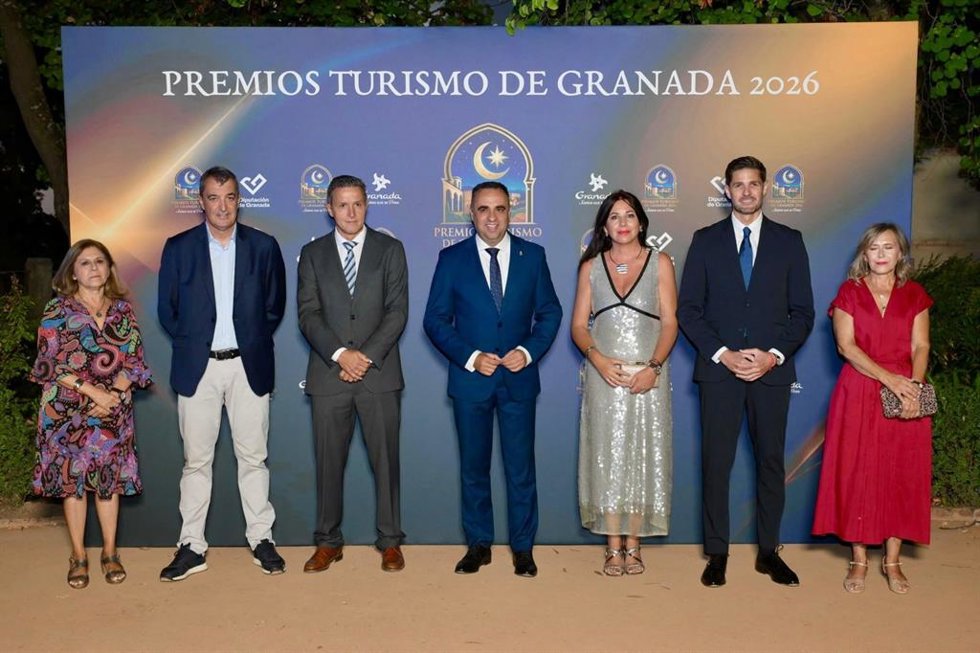 El presidente de la Diputación de Granada, Francis Rodríguez, en el acto de entrega de los Premios Turismo de Granada 2026.