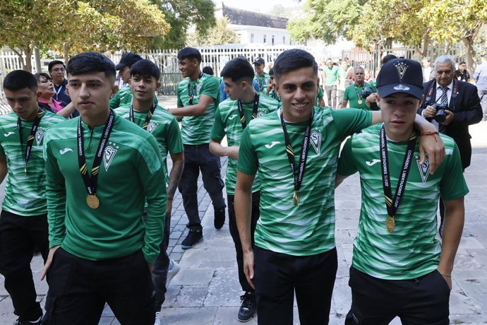 Valparaiso, 25 de marzo 2026 Homenaje a plantel sub 20 de Santiago Wanderers, tras ganar la Copa Libertadores sub 20 2026,  en la Camara de Diputados  Sebastian Cisternas/Photosport