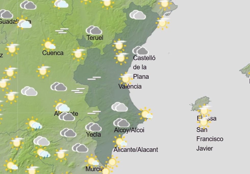 Predicción del tiempo para este viernes 18 de septiembre de 2026 en la Comunitat Valenciana