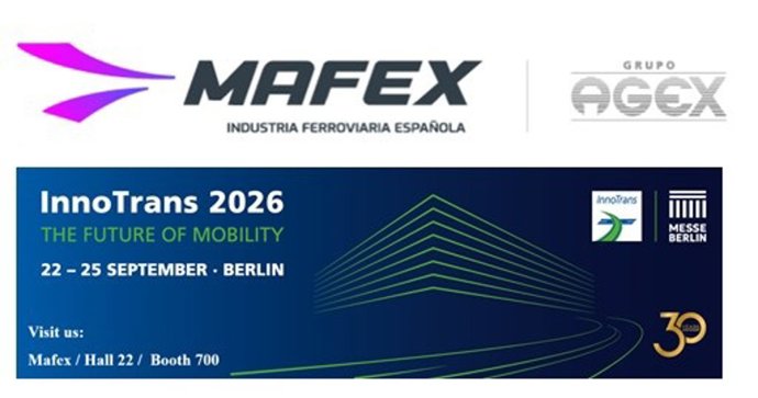 La Asociación de la Industria Ferroviaria Española (Mafex) e ICEX coordinarán la participación de las empresas ferroviarias españolas en InnoTrans 2026.