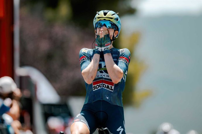 Archivo - Mireia Benito (AG Insurance-Soudal), durante una carrera.