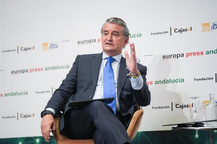 El vicepresidente primero y consejero de Presidencia, Sanidad y Emergencias de la Junta de Andalucía, Antonio Sanz, interviene en una nueva adición de los desayunos informativos de Europa Press Andalucía. A 18 de septiembre de 2026 en Sevilla (Andalucía, 