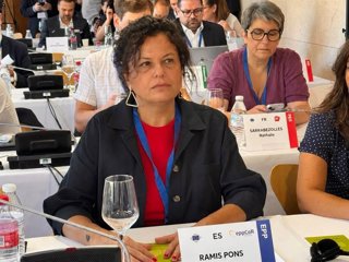 La directora general de Relaciones Institucionales y de Relaciones con el Parlament, Francisca Ramis, en la Comisión de Política de Cohesión Territorial y Presupuesto de la UE del Comité Europeo de las Regiones.