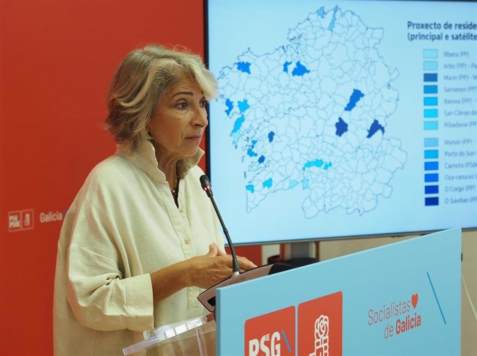 La diputada del PSdeG Silvia Longueira en rueda de prensa
