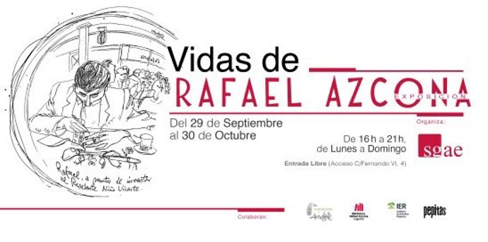 Cartel de la exposición 'Vidas de Rafael Azcona'